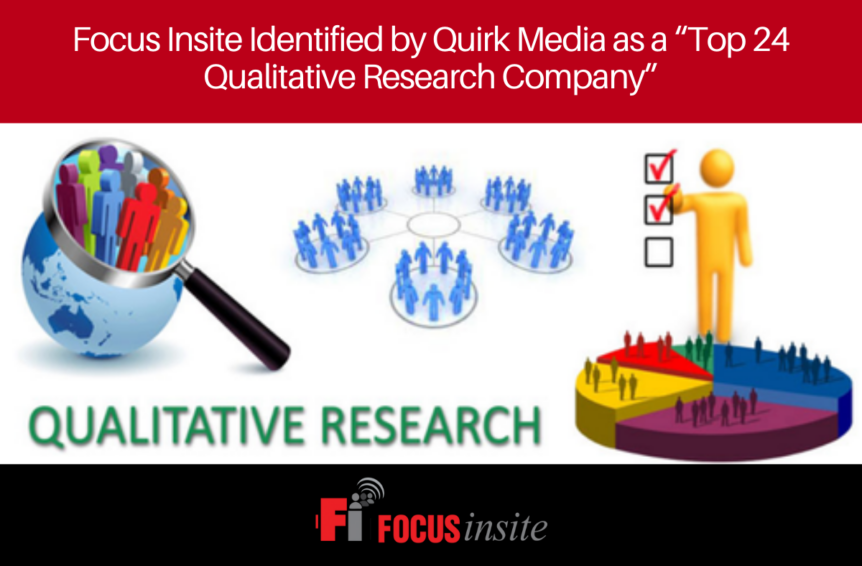 Focus Insite Identified by Quirk Media as a “Top 24 Qualitative Research Company”