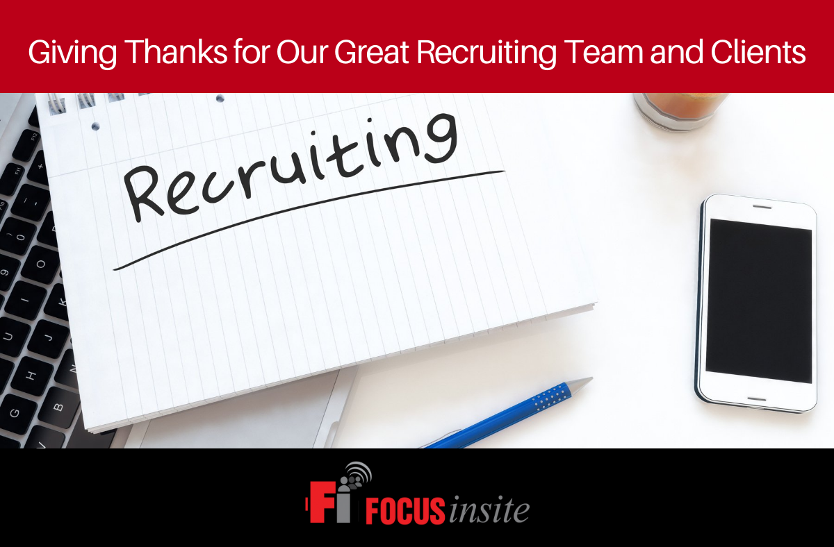Giving Thanks for Our Great Recruiting Team and Clients
