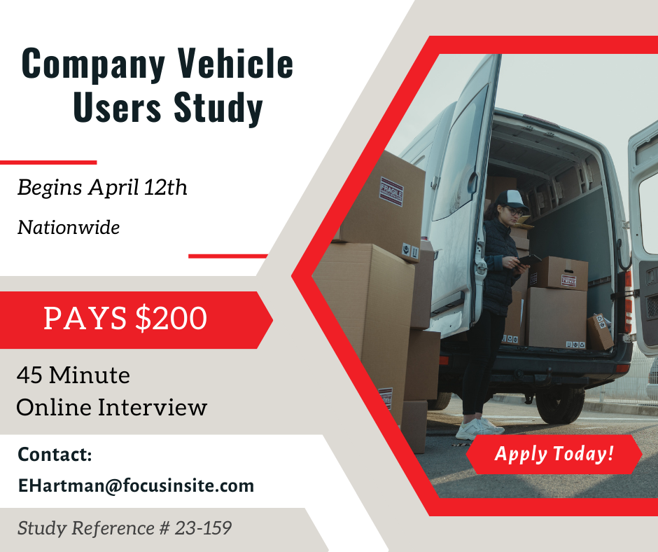 23-159 Company Vehicle Users Study