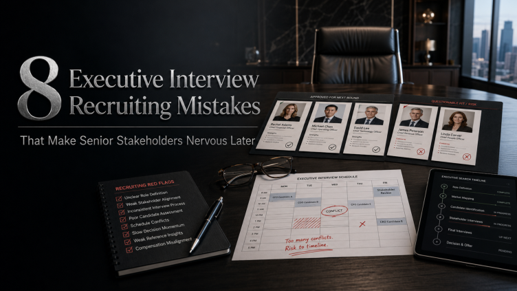 Executive interview recruiting mistakes - blog illustration